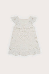 KIDS FRIDLI DRESS - OFF WHITE EMBROIDERY
