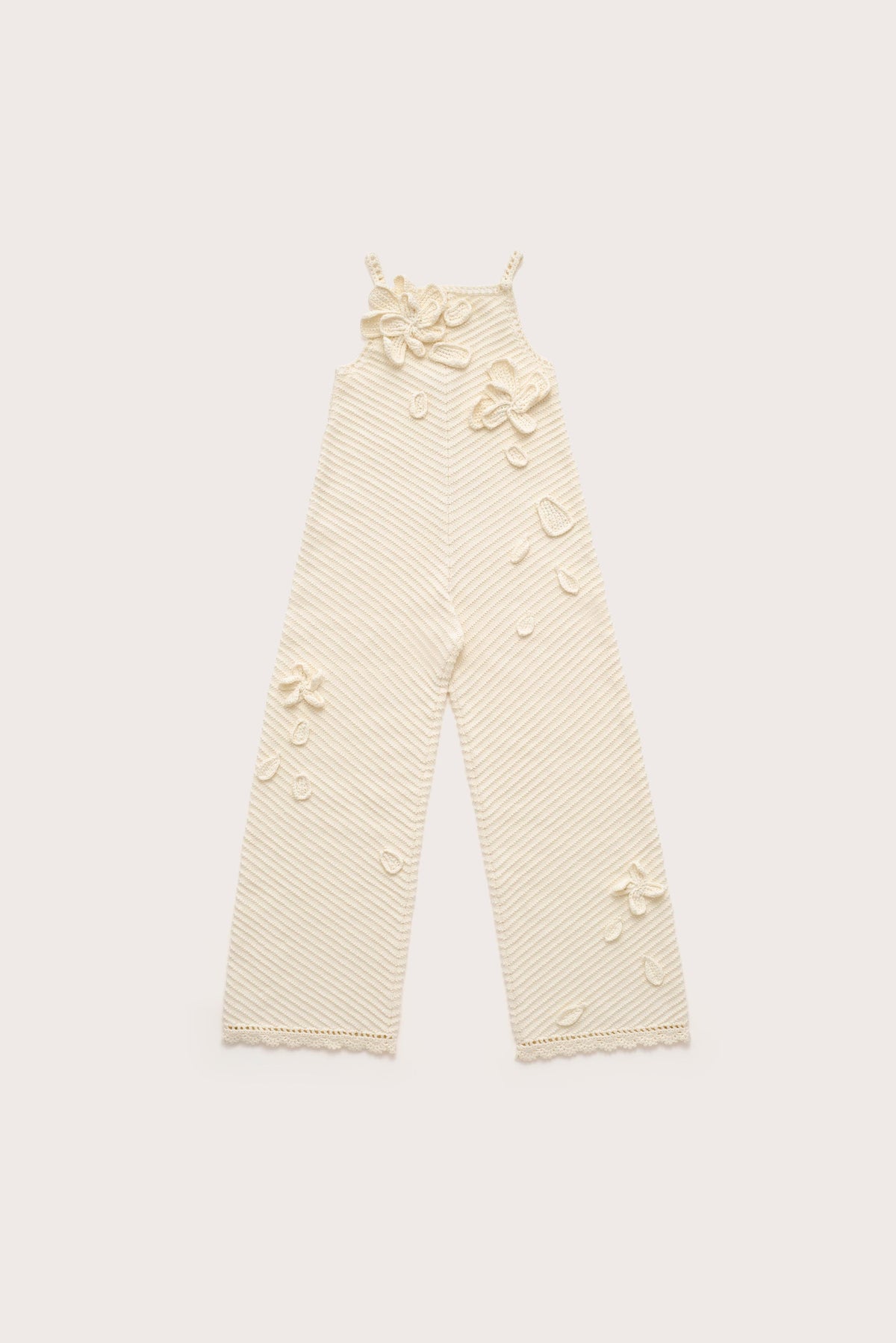 KIDS CHRYSANTHEMUM JUMPSUIT - OFF WHITE