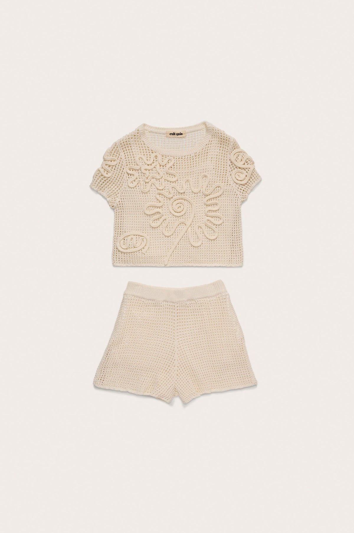 KIDS ILEANA TOP & BOTTOM SET - OFF WHITE
