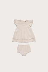 BABY JOSLYN DRESS & BLOOMER - OFF WHITE