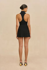 AMORET KNIT SKIRT - BLACK