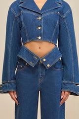 WILFRED JACKET - DARK STONE WASH