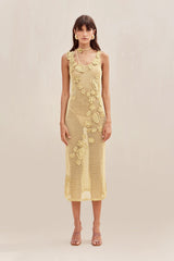 PEMMA KNIT DRESS - GOLD