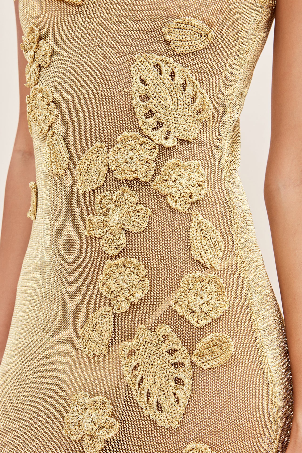 PEMMA KNIT DRESS - GOLD