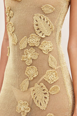 PEMMA KNIT DRESS - GOLD