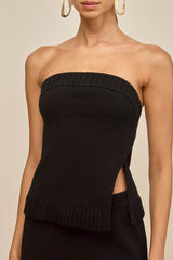 LOU KNIT TOP - BLACK