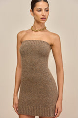HOLLAND KNIT DRESS - OTTER