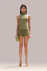 WAKE KNIT TOP - CEDAR
