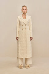 DILAN COAT - OFF WHITE MULTI