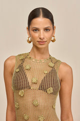 VERMEER DRESS - GOLD