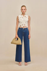 HARRINGTON CROCHET TOP - OFF WHITE