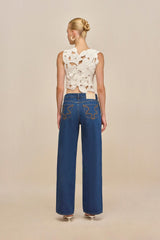 HARRINGTON CROCHET TOP - OFF WHITE