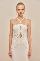 AVERY KNIT DRESS - OFF WHITE