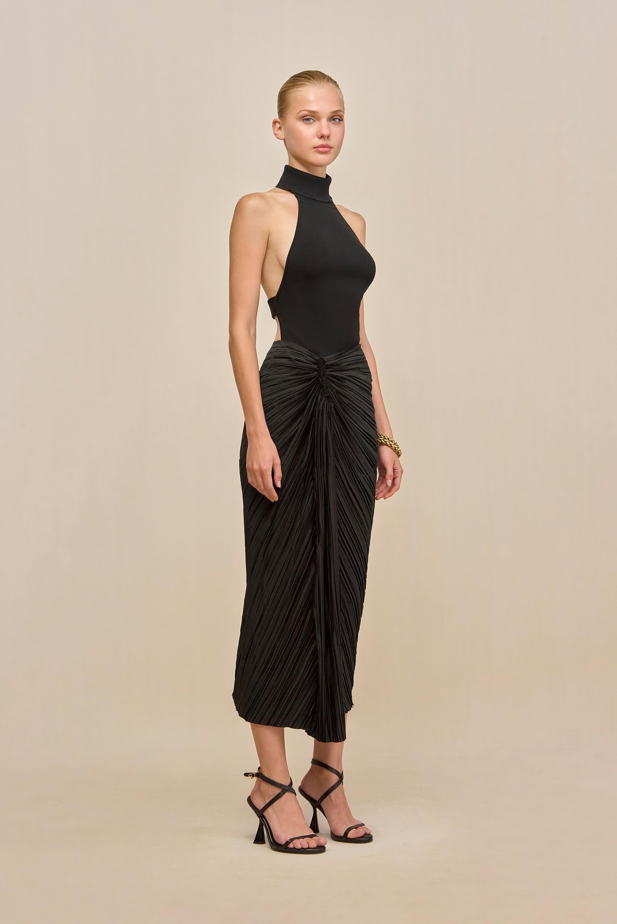 WAKE KNIT TOP - BLACK