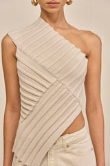 DEL KNIT TOP - MUSHROOM