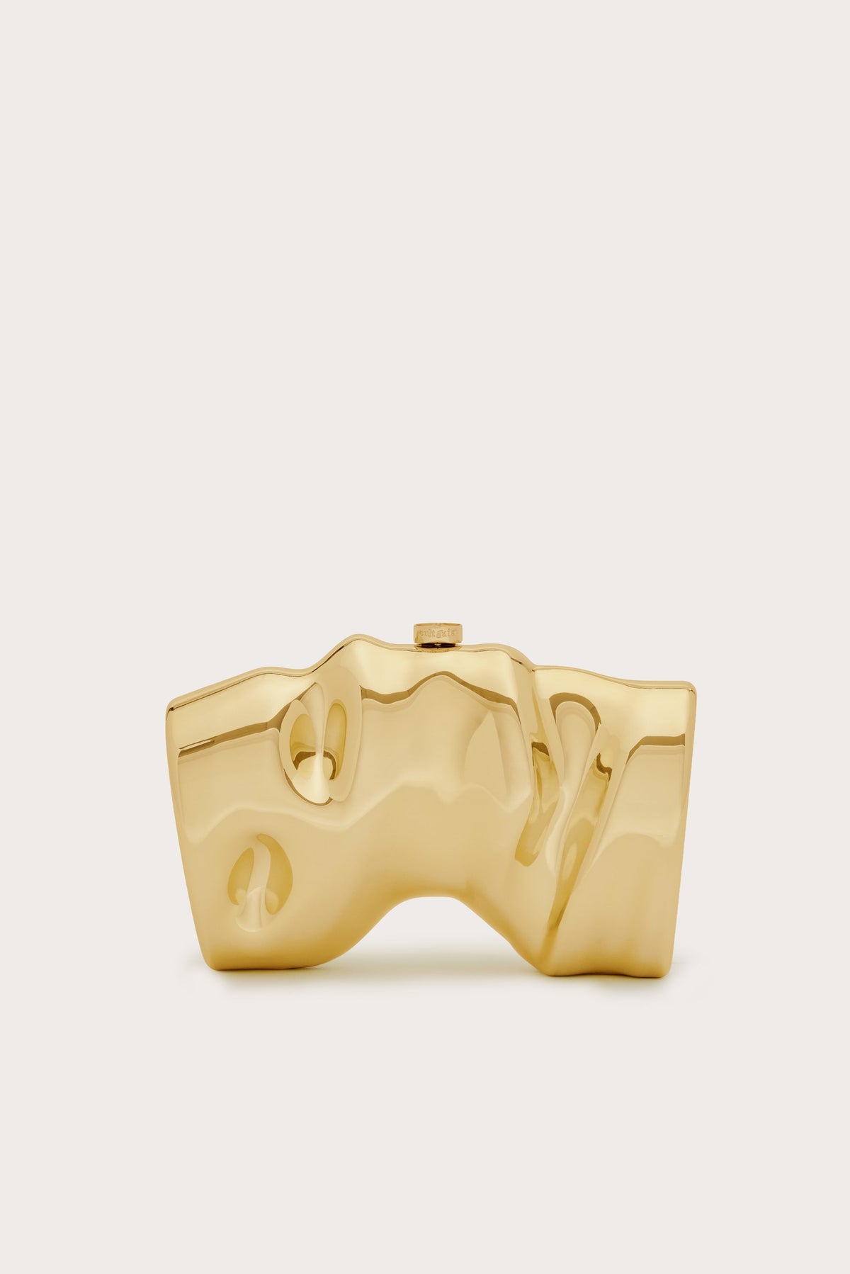 SCRUNCH CLUTCH - SHINY GOLD