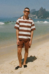 LEONARDO SHIRT - LARGE SADDLE STRIPE