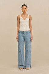 EMILIANA KNIT TOP - OFF WHITE